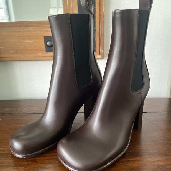 BOTTEGA VENETA 677271 Women's Brown Leather Storm Ankle Boots, 36.5 37.5 39.5 - Picture 4 of 12
